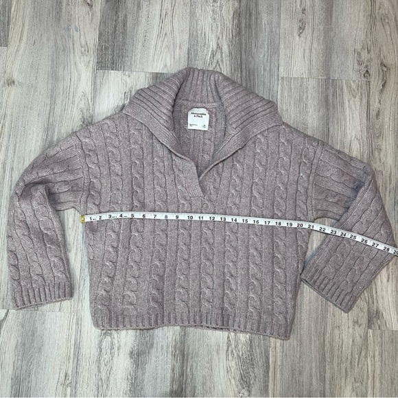 Abercrombie and Fitch Women's Cable Knit Sweater - Pink Size XS - Picture 7 of 11